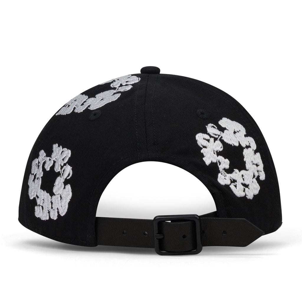 Black Cotton Wreath Fitted Cap