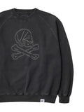 Neighborhood skull-embroidered sweatshirt