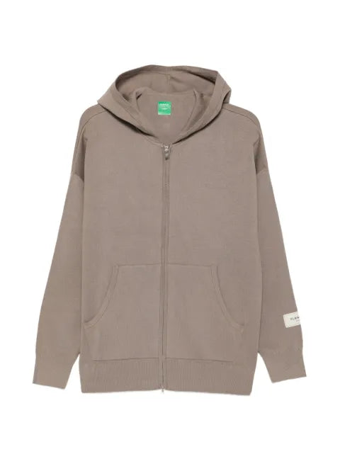 FLÂNEUR zip-up knitted hoodie