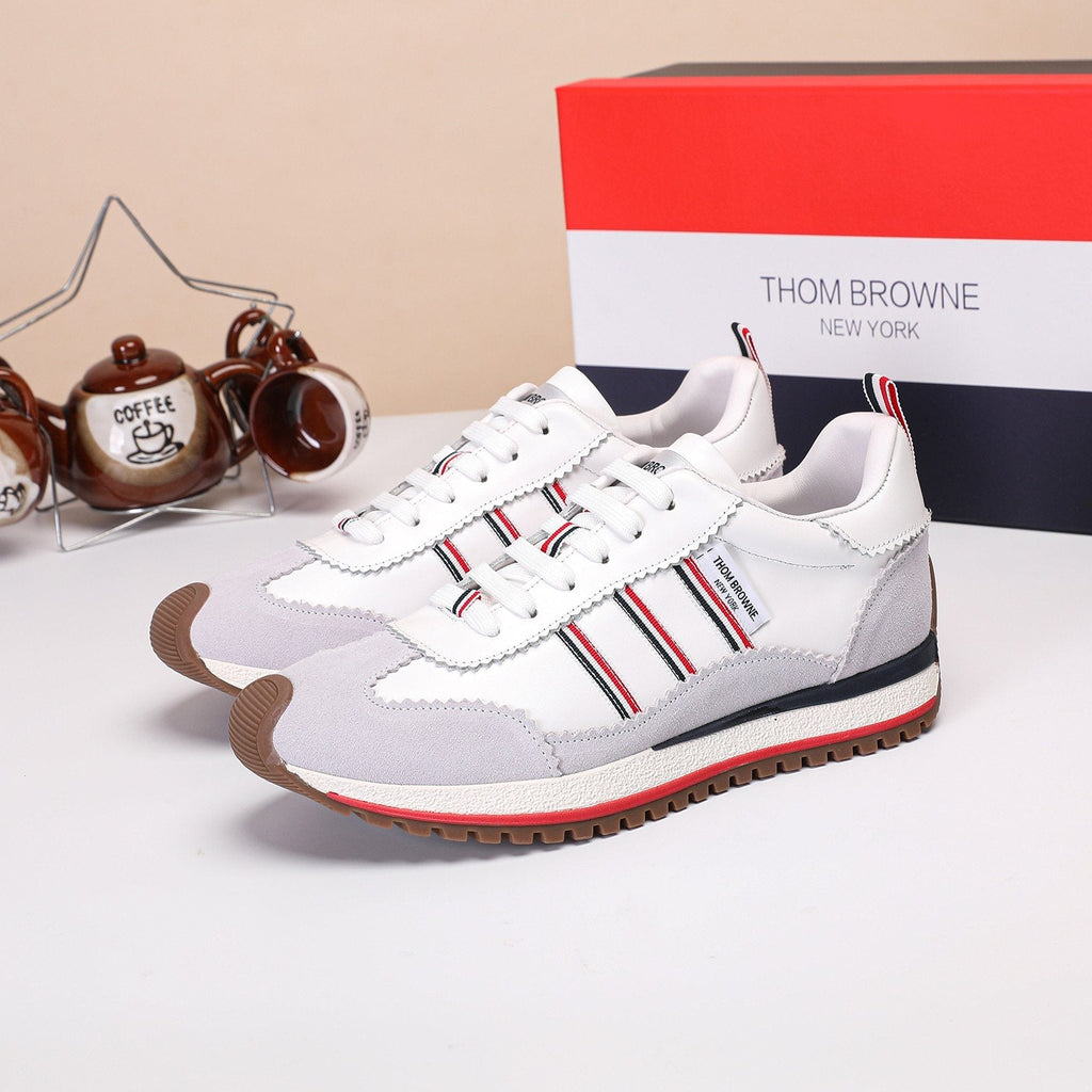 Thom Browne Low-Top Leather Sneakers